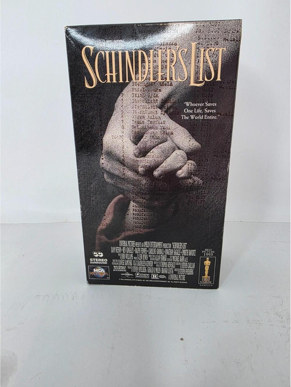 Schindlers List (VHS, 1994 2 tape set)